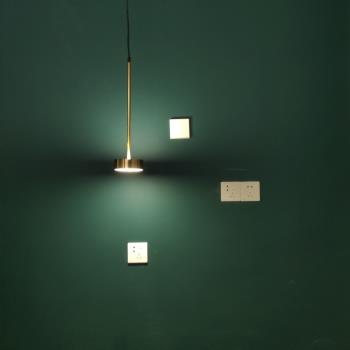 設計師款北歐餐廳鏡前床頭簡約現代創意藝術黃銅臥室輕奢吧臺吊燈