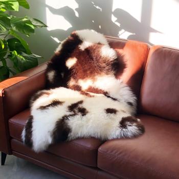 澳大利亞整張羊皮純羊毛沙發墊高端實木椅子毛絨墊皮毛一體冬款厚