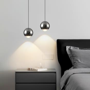 可升降護眼防藍光臥室床頭吊燈簡約現代北歐客廳電視背景墻長線燈