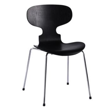 北歐設計餐椅實木椅酒吧座椅學習椅螞蟻椅組裝金屬創意簡約餐椅