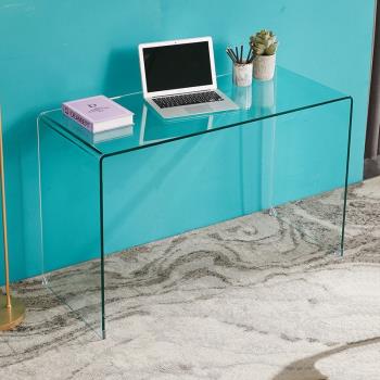 辦公書桌簡約現代玻璃化妝桌極簡網紅梳妝臺小型日式家用電腦桌子