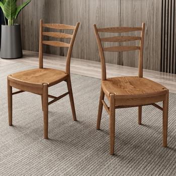 北歐純實木餐椅現代簡約靠背家用餐桌椅子小戶型白蠟木休閑書桌椅