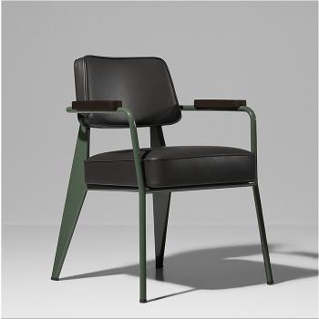 北歐工業風餐椅簡約扶手椅靠背休閑椅子時尚家用餐廳椅咖啡廳餐椅
