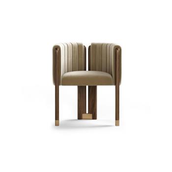 椅子設計感新中式設計師椅意式輕奢家用餐椅書桌靠背椅洽談休閑椅