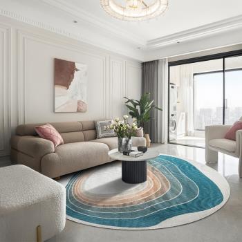 地毯圓形北歐客廳沙發單椅茶幾毯現代簡約輕奢臥室床邊毯家用地毯