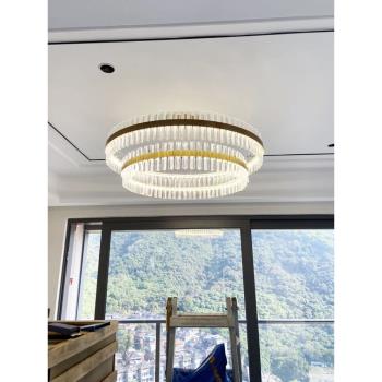 后現代北歐客廳輕奢水晶吊燈設計師燈簡約個性創意藝術臥室餐廳燈