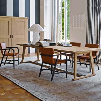 北歐小戶型餐桌椅組合簡約現代洽談桌長方形吃飯桌子家用實木餐桌