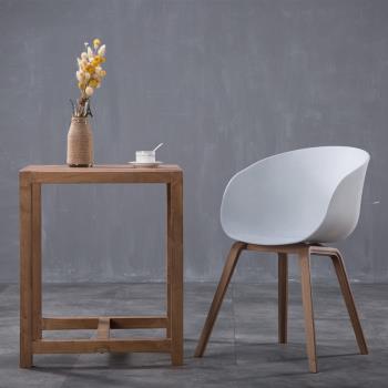 實木曲木北歐現代簡約個性時尚扶手咖啡椅餐椅電腦椅休閑椅子