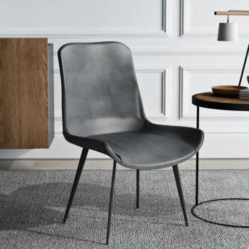 北歐餐椅 現代簡約靠背軟包椅 創意家用鐵藝設計師椅子凳子