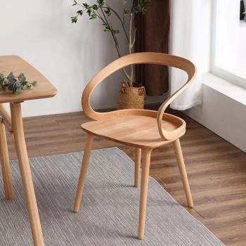 OMEAN北歐簡約全實木飄帶椅子茶桌椅組合家用泡茶小戶型客廳餐椅