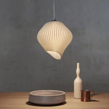 蒜頭餐廳吊燈奶油侘寂風現代簡約3D打印北歐創意民宿臥室床頭燈具