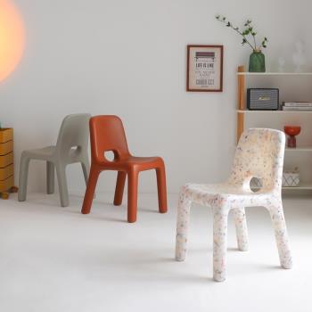 北歐ins網紅餐椅簡約靠背椅子家用凳子奶茶店餐凳戶外兒童塑料椅