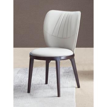 實木餐椅新中式靠背書椅現代簡約茶椅高級感設計師款家用輕奢椅子