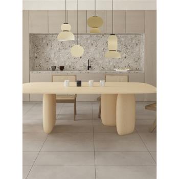 北歐實木餐桌椅組合現代簡約小戶型家用餐廳飯桌創意設計師辦公桌