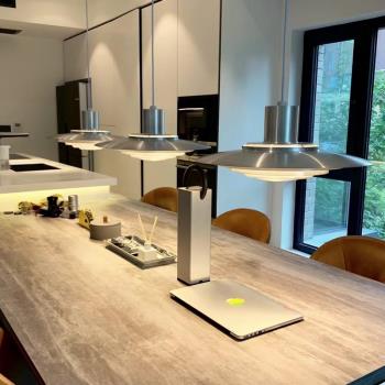 餐廳燈北歐現代簡約吧臺設計師創意島臺餐桌飛碟丹麥書房臥室吊燈