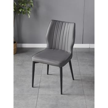 軟包舒適餐椅家用北歐座椅輕奢極簡設計師餐桌椅現代簡約靠背椅子