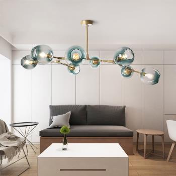 北歐客廳吊燈現代簡約燈飾網紅分子餐廳臥室大氣家用創意個性燈具