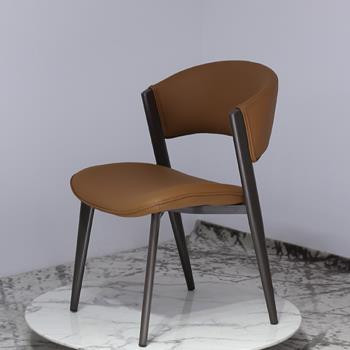 意式輕奢極簡餐椅北歐家用餐廳時尚靠背椅現代簡約設計師餐桌椅子