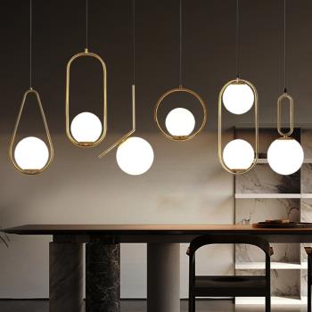臥室床頭吊燈2021年新款創意簡約現代餐廳燈輕奢北歐吧臺奶茶店燈