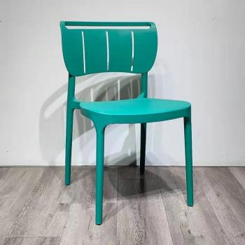 北歐塑料餐椅簡約家用成人椅子靠背現代書桌椅奶茶店休閑椅洽談椅