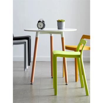 塑料椅子家用可螺疊餐桌椅北歐現代簡約餐椅設計師網紅餐廳靠背椅