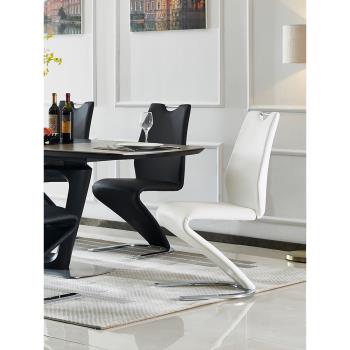 北歐不銹鋼餐椅輕奢餐廳家用現代簡約靠背椅子梳妝化妝凳子書桌用
