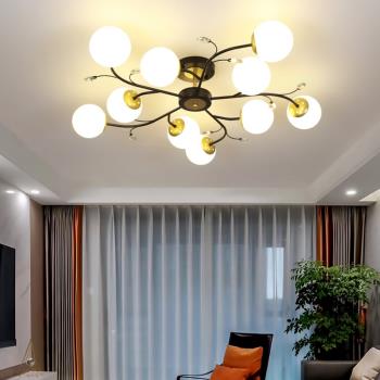 客廳吊燈簡約現代客廳主燈新款北歐大氣創意臥室餐廳網紅魔豆燈具