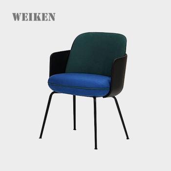 意式輕奢餐椅高端現代簡約ins網紅設計師椅北歐家用休閑鐵藝椅子
