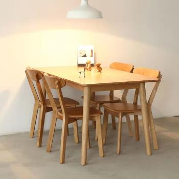 北歐全實木餐椅現代簡約路易斯家用靠背餐桌椅組合咖啡廳酒店椅子