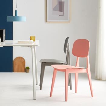 北歐餐椅塑料靠背凳子家用ins網紅甜品店椅簡約戶外休閑椅子