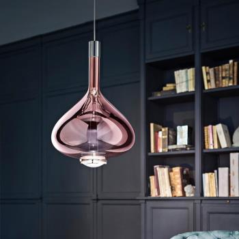北歐餐廳咖啡廳樣板間設計師創意個性后現代簡約床頭玻璃單頭吊燈