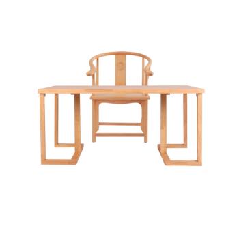 新中式書桌餐桌椅中式畫案茶桌椅實木書法桌簡約辦公桌寫字臺原木