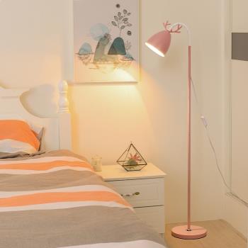 落地燈兒童ins風少女北歐客廳簡約現代網紅創意臥室床頭立式臺燈