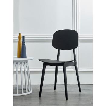 北歐餐椅家用小戶型現代簡約網紅加厚塑料椅子客廳餐桌凳商休閑椅