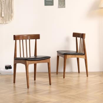 北歐純實木溫莎餐椅簡約家用咖啡廳餐廳用椅日式椅子輕奢小戶型椅