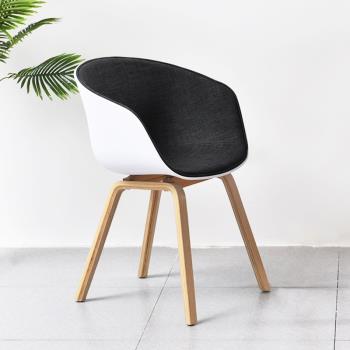 北歐餐椅現代簡約家用輕奢實木靠背椅子辦公洽談電腦椅ins網紅椅