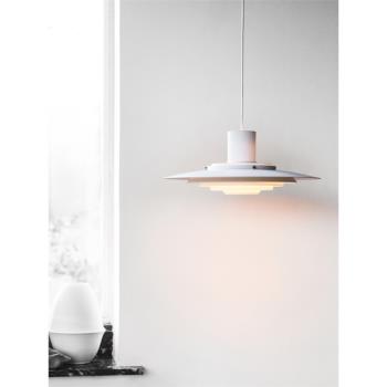 丹麥正品P376北歐現代簡約吧臺餐廳燈鋁材白色燈具設計師飛碟吊燈