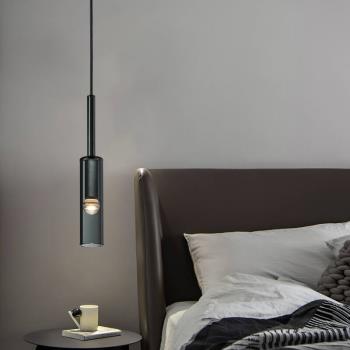 北歐時尚簡約酒店吧臺樓梯間燈后現代個性極簡臥室床頭玻璃小吊燈