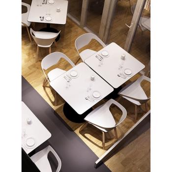北歐餐桌餐桌椅組合現代簡約小戶型美式歐式餐廳奶茶店飯店桌快餐