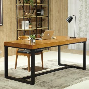 北歐實木電腦桌臺式簡易寫字桌書桌桌子簡約現代會議桌家用辦公桌