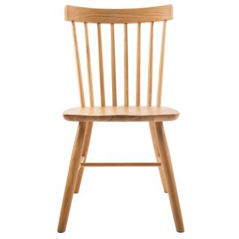 北歐風格溫莎椅白橡木全實木餐椅出口設計師椅子餐廳家具現代簡約