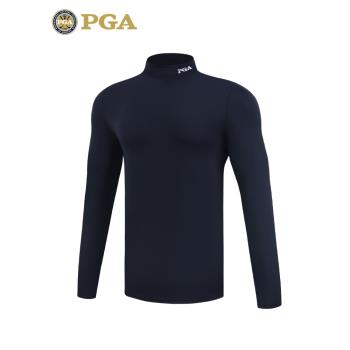 美國PGA 高爾夫打底衫 男士春夏服裝 高領長袖T恤 男裝衣服球服