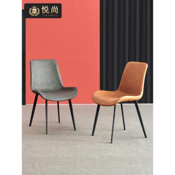 餐椅家用現代簡約北歐餐廳ins網紅椅子輕奢創意設計師鐵藝靠背椅