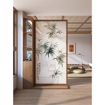 新中式玄關柜隔斷置物架實木茶室屏風柜客廳入戶家用進門遮擋裝飾