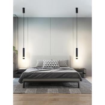 臥室床頭小吊燈輕奢長線北歐燈具現代簡約創意個性單個單頭吧臺燈