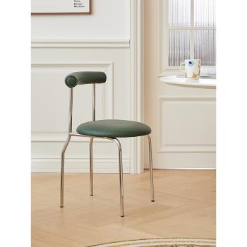 小卡北歐餐椅簡約現代靠背椅復古輕奢咖啡椅家用餐廳餐桌中古椅子