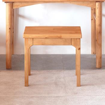 原木經濟型臥室梳妝臺妝凳矮凳小凳子家具木質木頭板凳柏木北歐