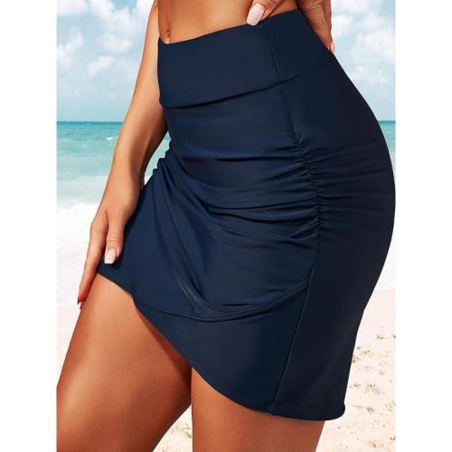 2025夏季巴厘島海邊度假女士泳褲歐美風高腰時尚潮流沙灘裙女