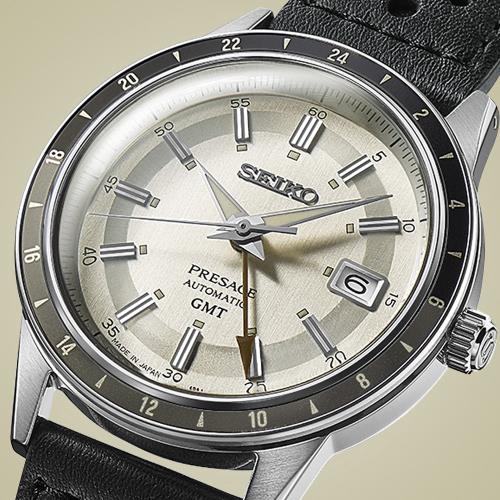 SEIKO 精工 Presage Style60’s系列 GMT機械錶-40.8mm(SSK011J1/4R34-00B0Z)