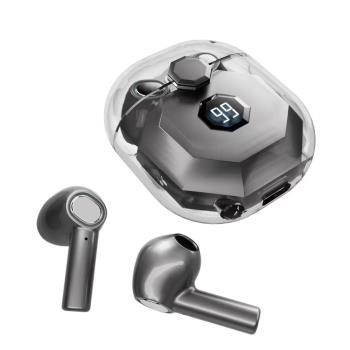 XT3數顯無線藍牙耳機FCC/CE/ROHS立體聲雙耳入耳式透明款